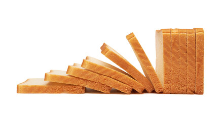 Toasts isolated on white