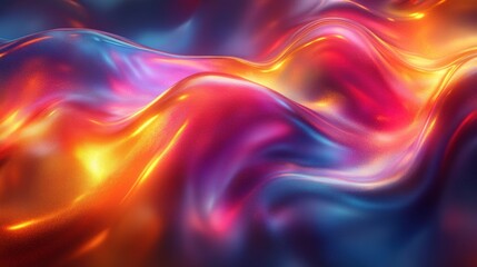 Obraz premium Abstract colorful waves of light and texture creating a vibrant visual effect.