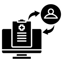 Health information exchange icon	