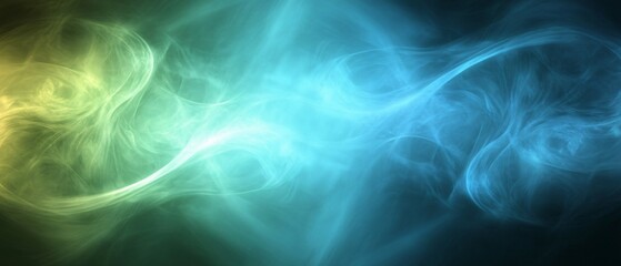 Obraz premium Abstract swirling teal and green energy flow