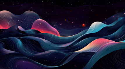 Cosmic symphony. a captivating exploration of the universe theme. Astral Projection Themes. Illustration