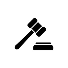 Gavel icon vector illustration. judge gavel sign and symbol. law icon. auction hammer