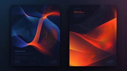 Abstract Dynamic Waveforms: A Dual Poster Design