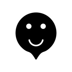 smile icon vector illustration. smile emoticon icon. feedback sign and symbol