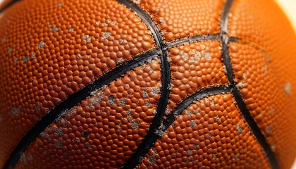Closeup Worn Basketball Texture Image