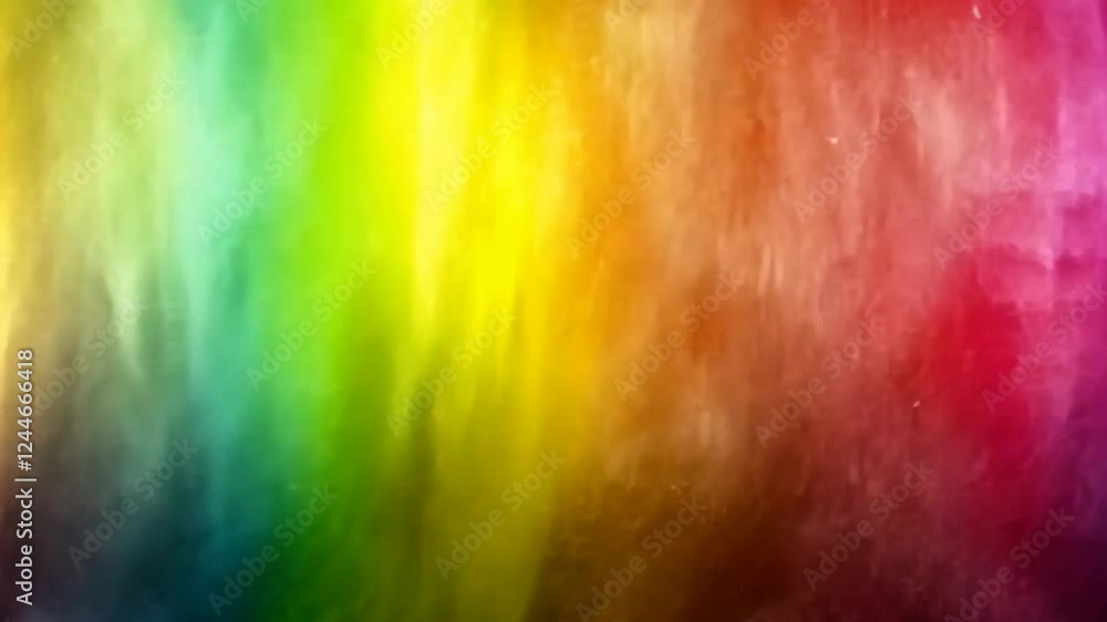 Poster vibrant color transition through rainbow hues in dynamic artistic display