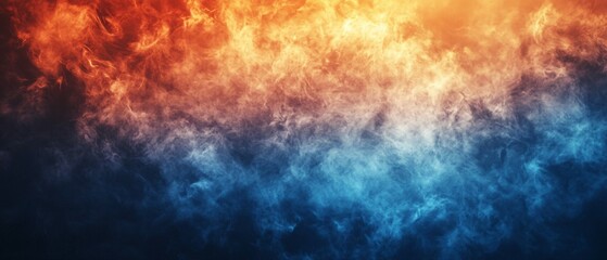 Abstract fiery and icy smoke background image