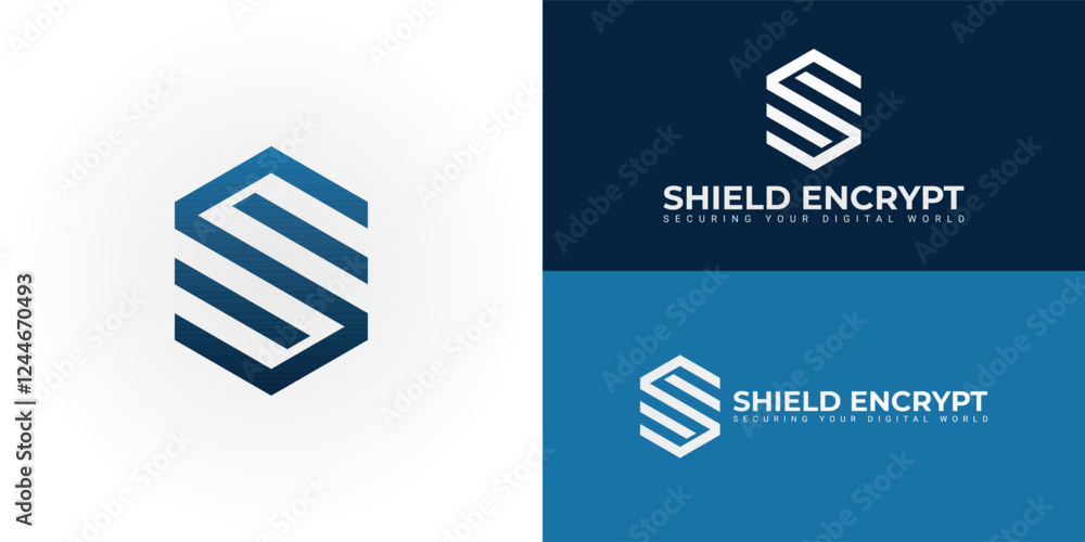 Poster the dynamic logo design features the initials se creatively integrated within a striking hexagonal s