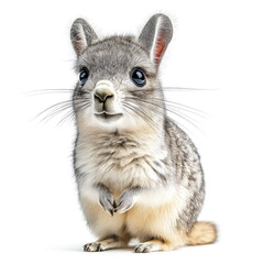 Obraz premium Adorable Gray Rodent: A Close-Up Portrait of a Charming Small Mammal in a Wildlife Photography Studio Shot
