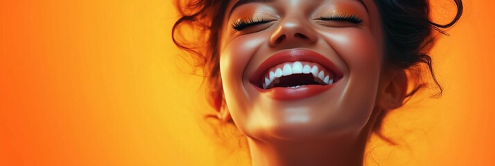 happy women facial expression