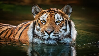 Serene Snow Leopard Lounging in the Crystal Clear Waters, Showcasing Grace and Majesty amidst a Wintry Landscape, Capturing the Beauty of the Himalayan Wilderness.
