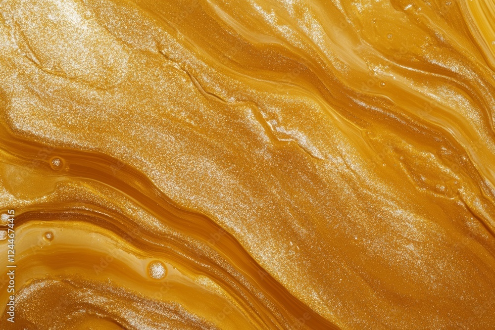 Poster abstract golden swirl texture with glittering waves and shimmering patterns