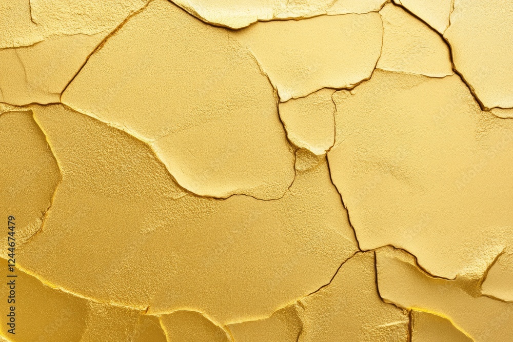 Poster gold textured cracked surface with abstract patterns