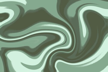 Stylish green marble swirl texture with fluid organic patterns. Abstract background concept