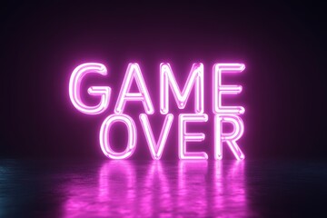 Neon sign that says Game Over