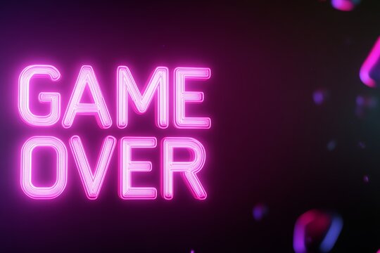 Neon sign that says Game Over