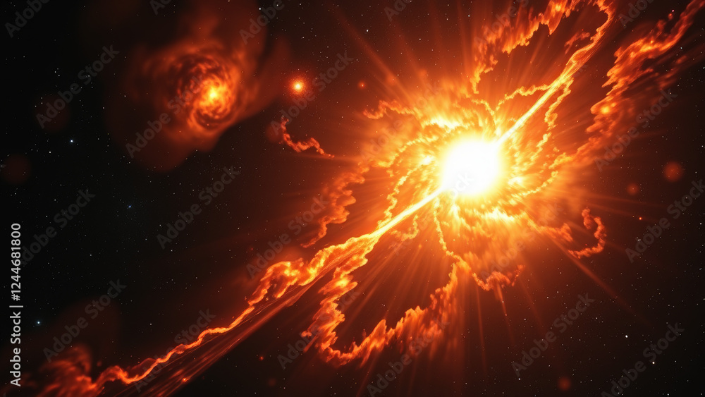 Canvas Prints celestial explosion in deep space background