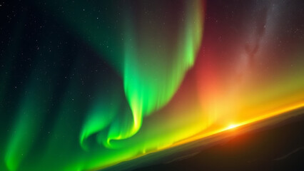 Obraz premium Aurora Borealis: A Celestial Dance of Light background