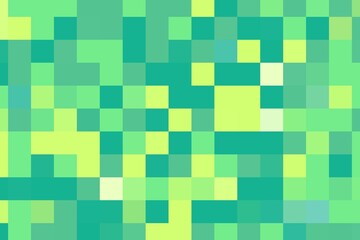 Vibrant green tones square pixel pattern with a clean digital structure. Abstract background concept