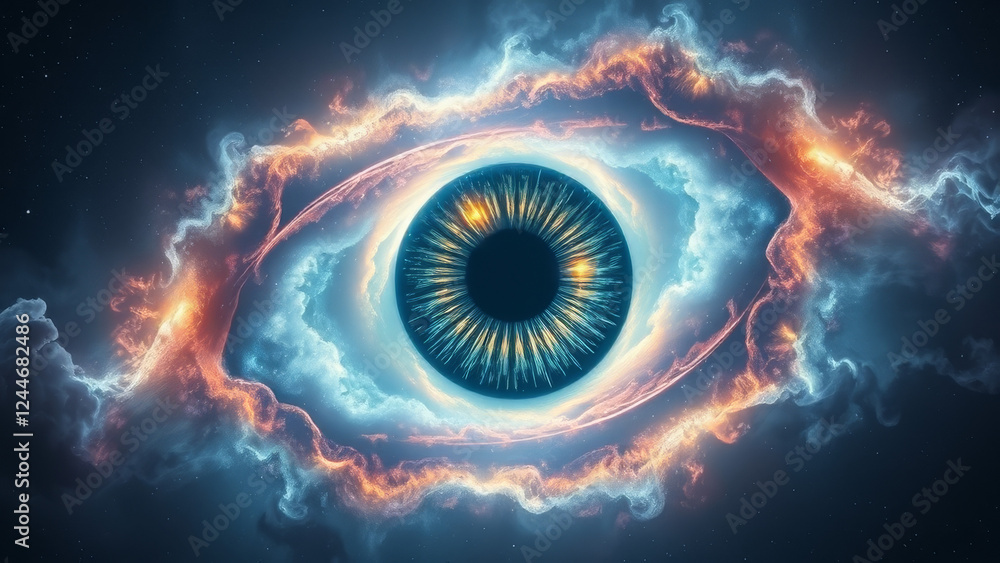 Canvas Prints cosmic eye gazing into the universe background