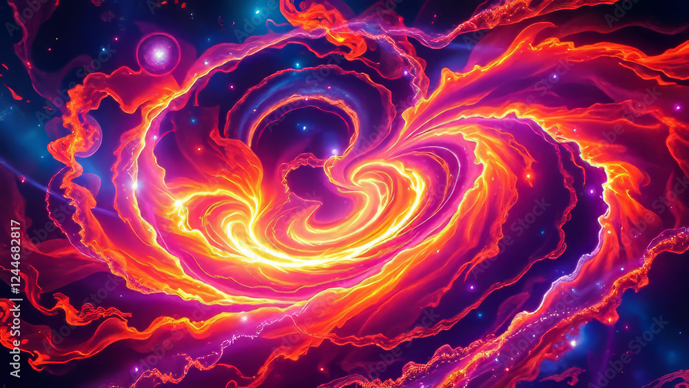 Canvas Prints abstract colorful space nebula art background