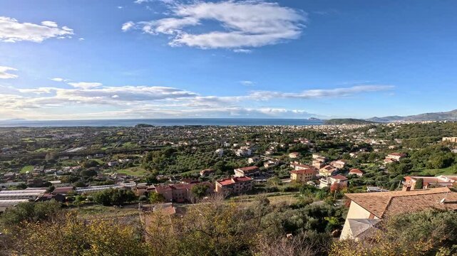The city of Minturno in Lazio, Italy.