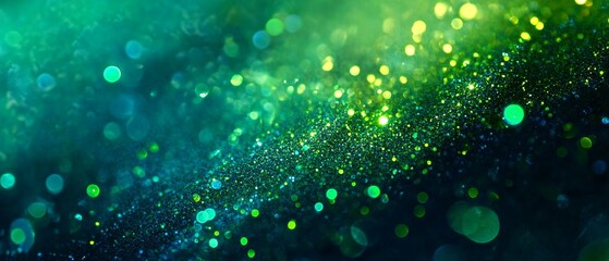 Abstract Green And Blue Glitter Background