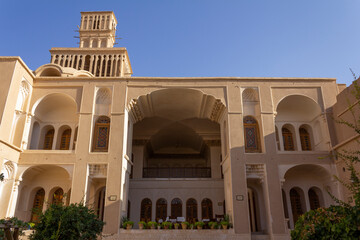 Obraz premium Aghazadeh Mansion and its windcatcher was built during the Qajar dynasty and is located in Abarkooh, Iran.