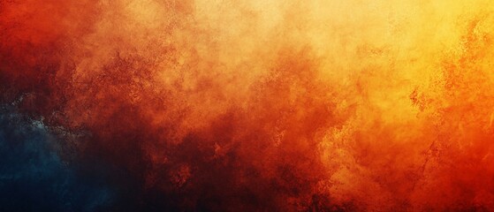 Fototapeta premium Abstract fiery orange and dark blue textured background