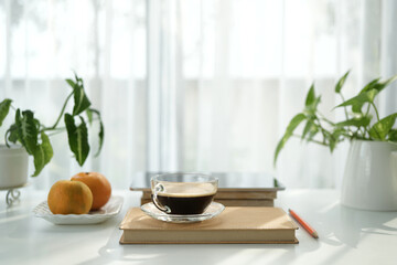 coffee break cozy workspace minimal home
