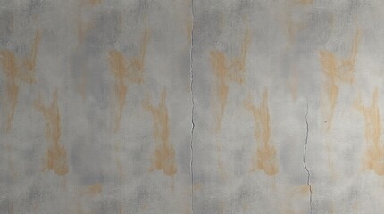 Fototapeta premium Close-up of a weathered wall showing cracks and distressed paint, revealing an aged textured surface.