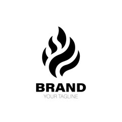 Fire Logo. Fire Logo Design. Fire Logo Brand. Fire Logo Vector Design Isolated on White Background