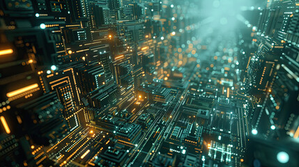Obraz premium An image showing the complexity of quantum computing.