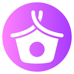 birdhouse gradient icon