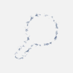 watercolor lineart illustration of a magnifying glass.