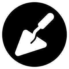 trowel glyph icon