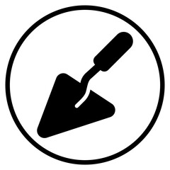 trowel glyph icon