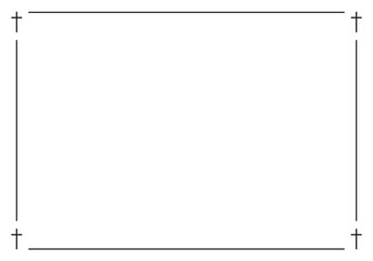 Funeral vector card. Empty card with black cross in the corners 