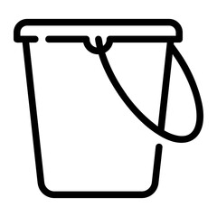 bucket line icon