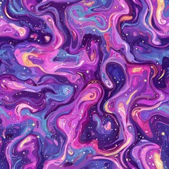 Obraz premium Cosmic Galaxy Swirl Abstract Purple and Pink Marble Texture
