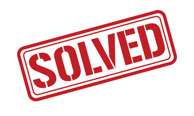 solved red stamp text vector