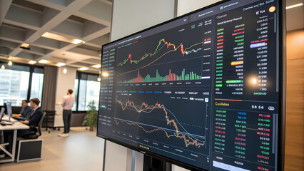 stock market chart, cryptocurrencies 