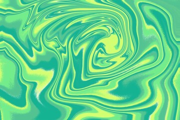 Obraz premium Vibrant green liquid marble texture with fluid dynamic swirls. Abstract background concept