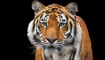 Naklejka premium Vigilant Striped Predator Bengal Tiger in its Natural Habitat, Displaying Majestic Strength and Grace Amidst the Dappled Light of a Jungle Morning