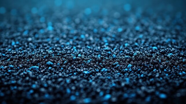 Close-up view of textured dark blue granular material