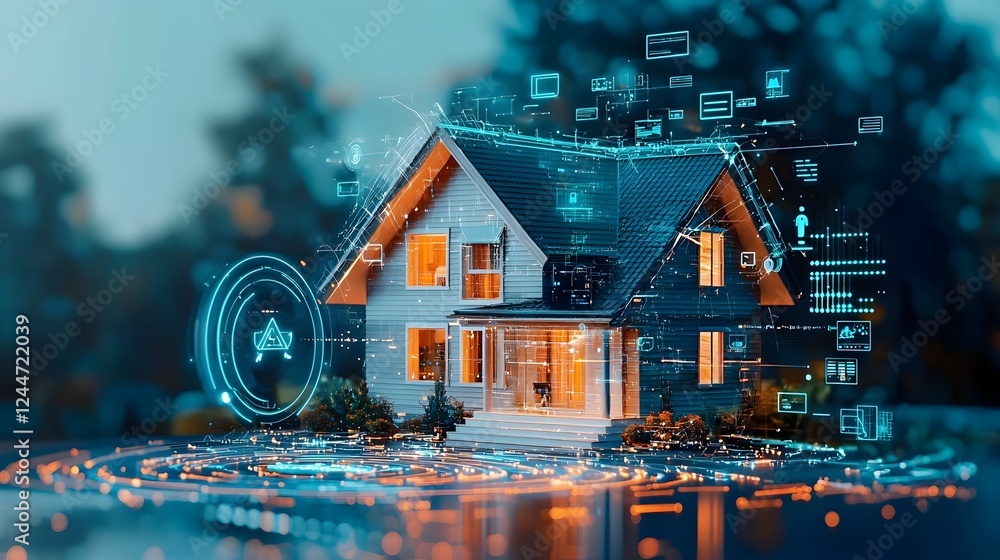 Leinwandbilder cutting edge futuristic smart home with automated cleaning devices for a modern efficient and sustai