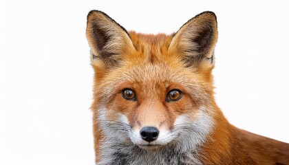 Fototapeta premium Enchanting Portrait of a Playful, Friendly Fox Against a Translucent Backdrop, Radiating Whimsical Charm and Inviting a Sense of Wonder.