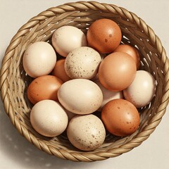 Design of a collection of eggs on a basket 