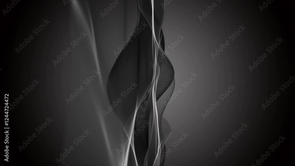 Leinwandbilder magical video animation with particle wave object in slow motion, 4096x2304 loop 4k