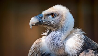 Striking Portrait of a WhiteBacked Vulture Gyps Africanus Soaring Against African Savannah Sky at Dawn, with Warm Earth Tones and Desert Textures
